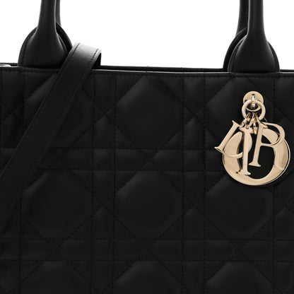 Christian Dior Calfskin Macro Cannage Medium Book Tote Black 7 of 10