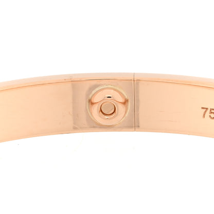 Cartier 18K Pink Gold 4 Diamond LOVE Bracelet 18 5 of 5