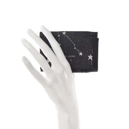 Saint Laurent Nylon Constellation Print Tiny Buffalo Wallet Black 2 of 6