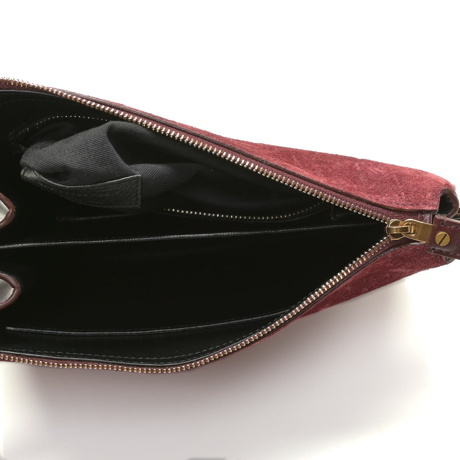 Saint Laurent Suede All-Over Monogram Crossbody Burgundy 5 of 10