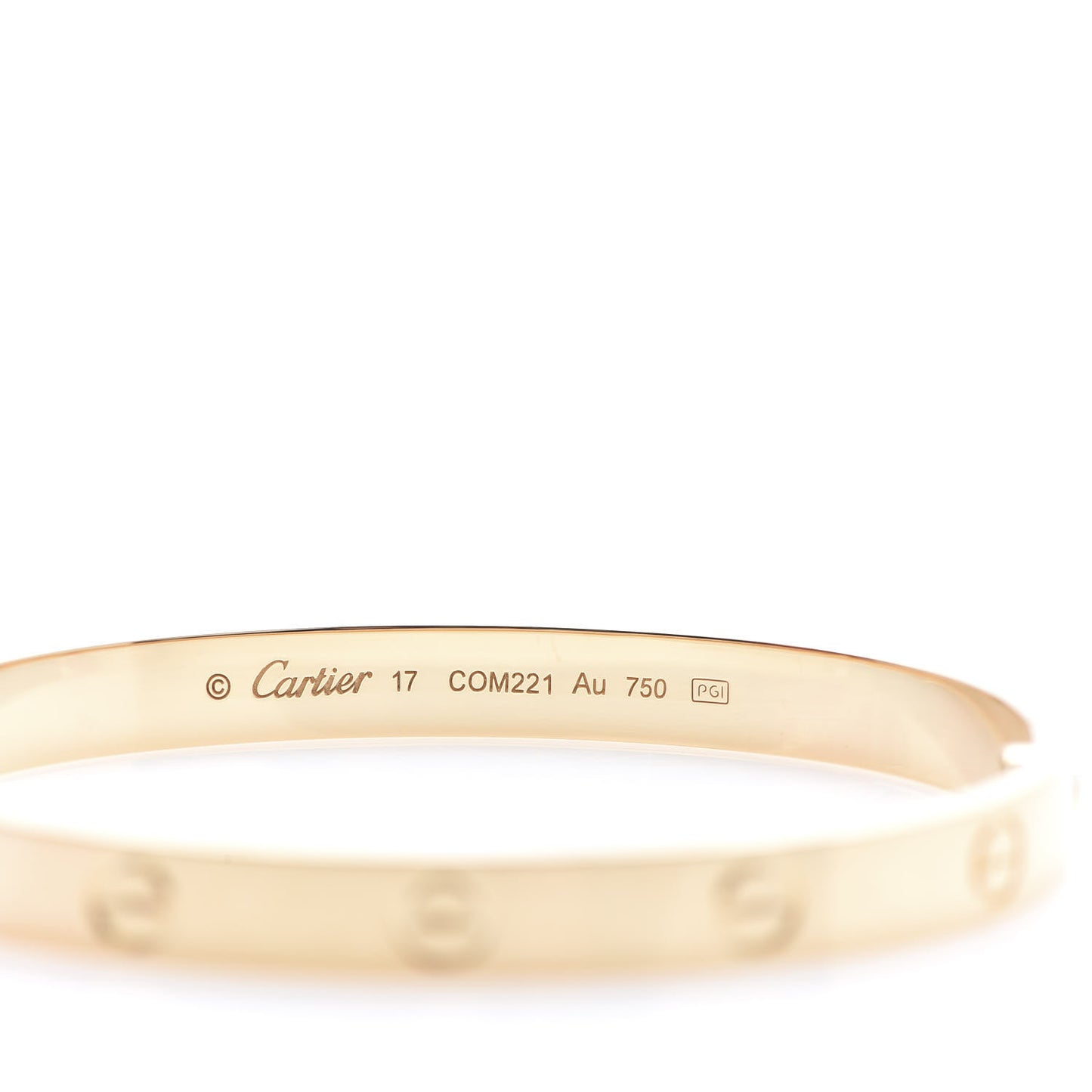 18K Yellow Gold LOVE Bracelet 17