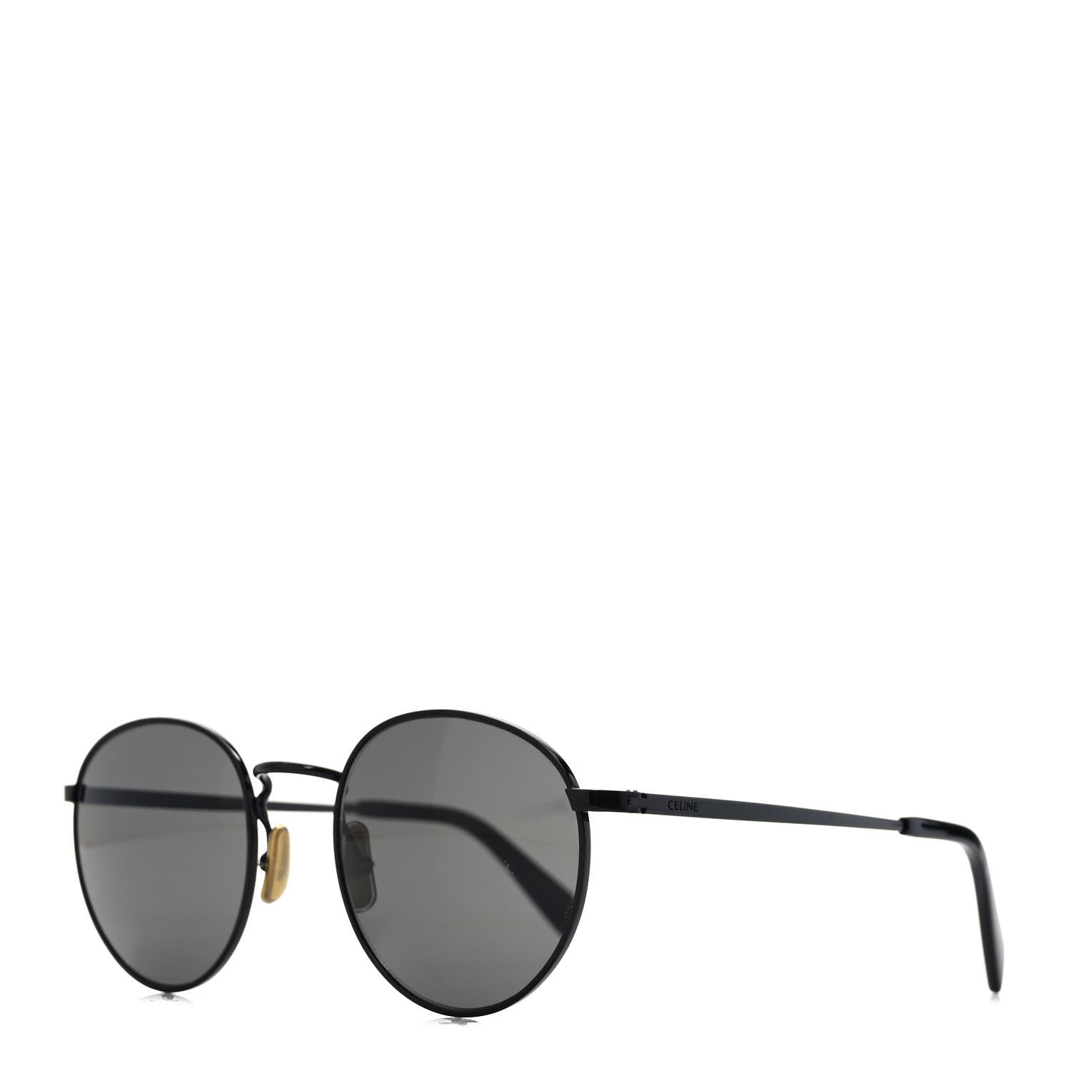 Celine Metal Round Sunglasses CL40100U Black 1 of 7