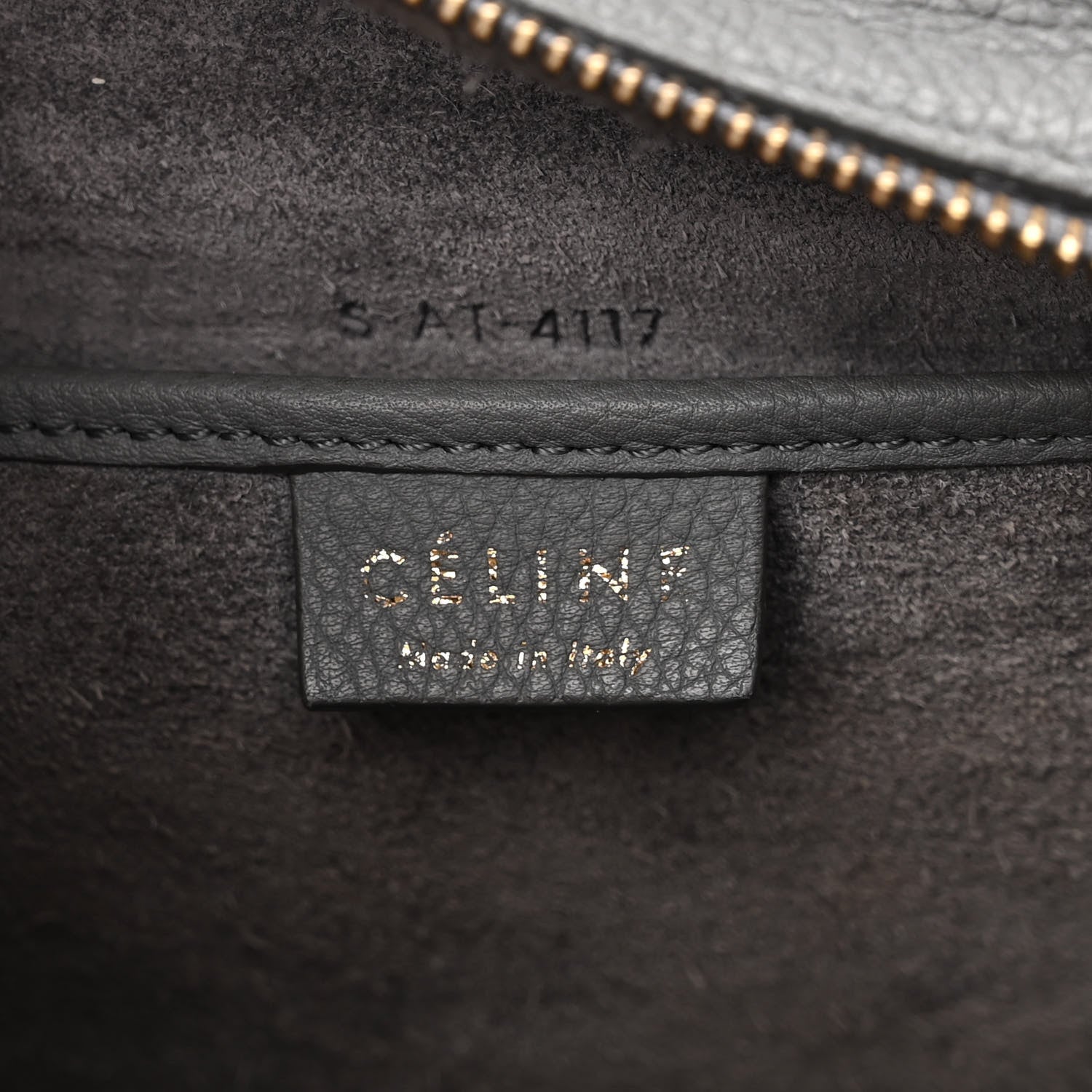 Celine Baby Drummed Calfskin Nano Luggage Kohl 6 of 10