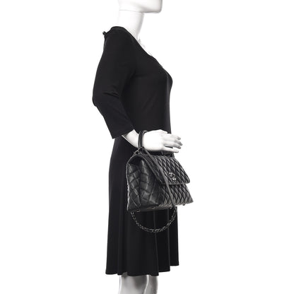 Chanel Caviar Quilted Small Coco Handle Flap Black 2 of 15