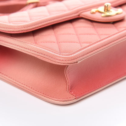 Chanel Caviar Quilted Medium Sunset On The Sea Flap Coral 8 of 9
