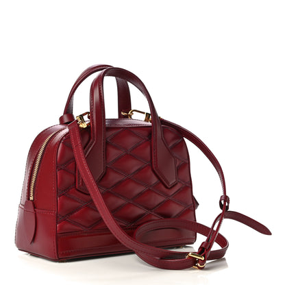 Louis Vuitton Lambskin Malletage Mini Dora Carmine 3 of 11