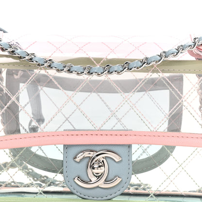 Chanel Lambskin PVC Quilted Mini Coco Splash Flap Blue Green 7 of 9