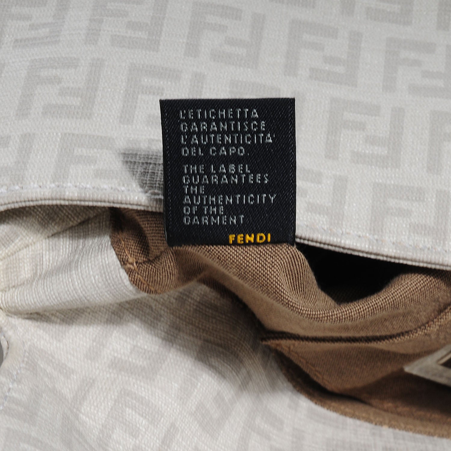 Fendi Zucchino Spalmati Forever Mini Mama Baguette White 7 of 9