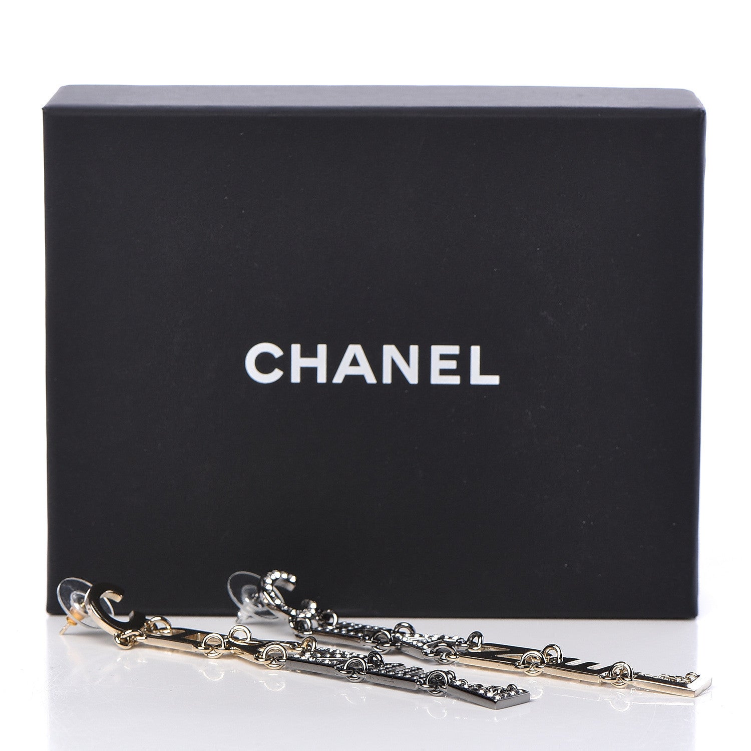 Chanel Crystal Pearl Bright Young Things Earrings Gold Ruthenium 5 of 5