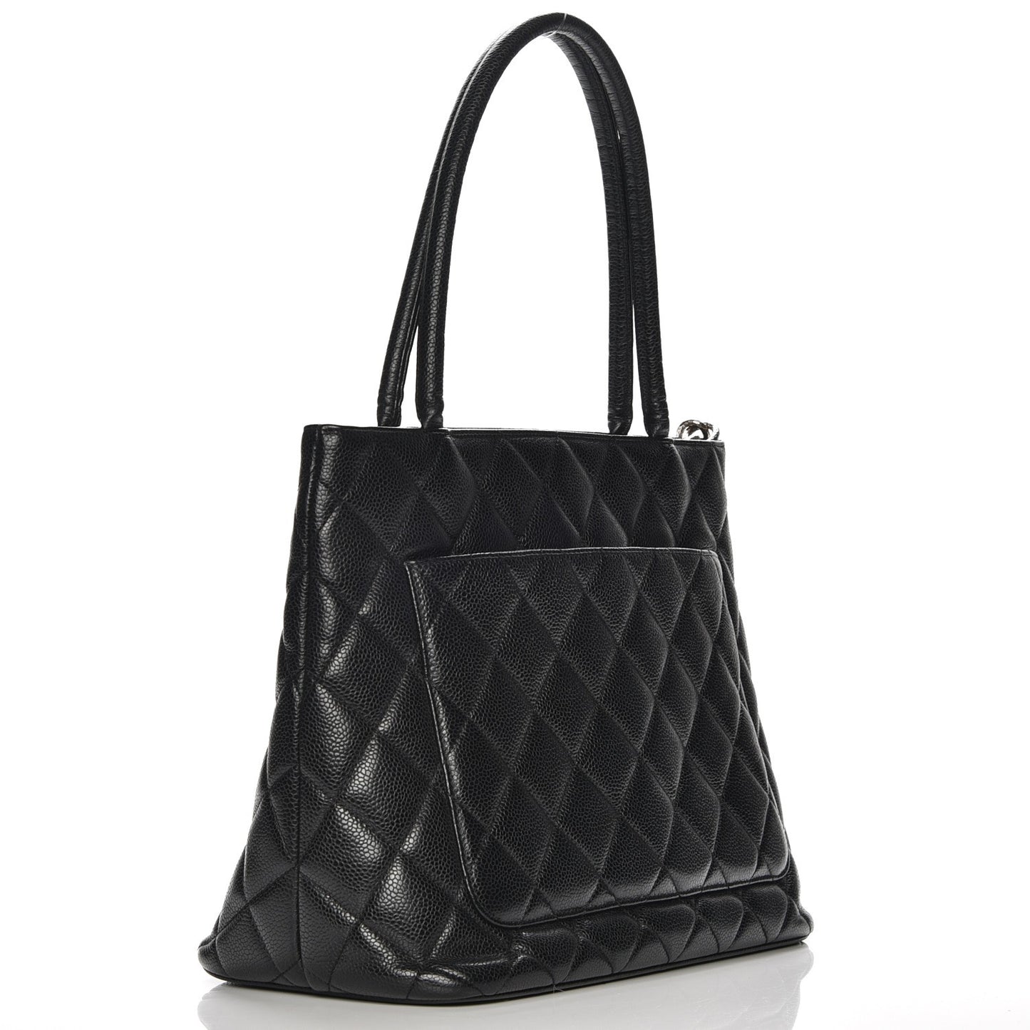 Caviar Quilted Medallion Tote Black