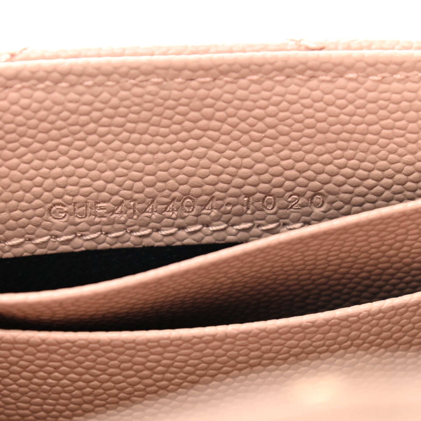 Grain De Poudre Matelasse Chevron Small Monogram Envelope Wallet Pink