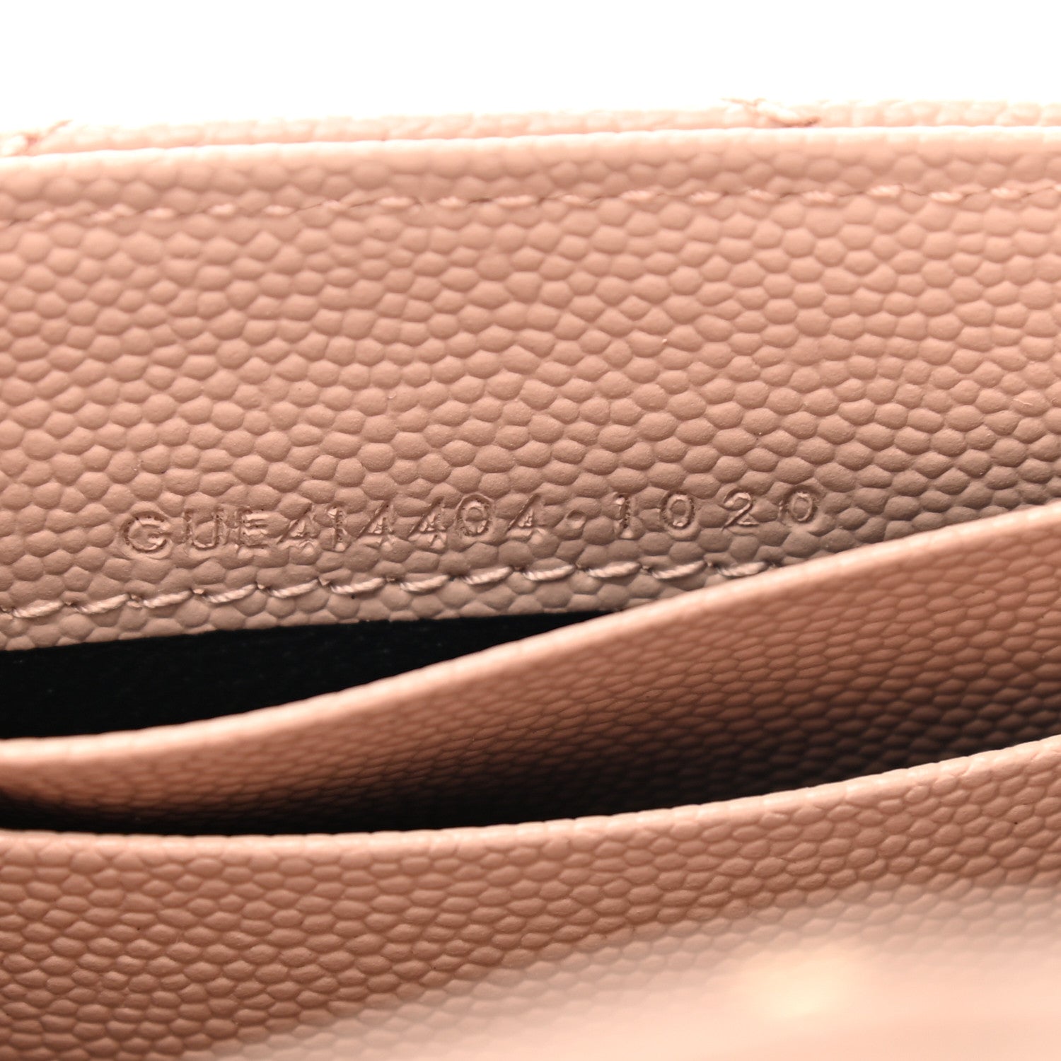 Saint Laurent Grain De Poudre Matelasse Chevron Small Monogram Envelope Wallet Pink 7 of 7