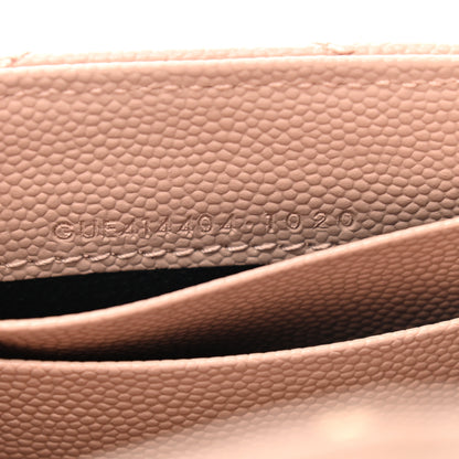 Saint Laurent Grain De Poudre Matelasse Chevron Small Monogram Envelope Wallet Pink 7 of 7