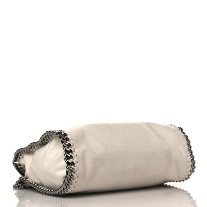 Stella McCartney X ED CURTIS Shaggy Deer Logo Embroidered Mini Falabella Fold Over Tote White 4 of 9