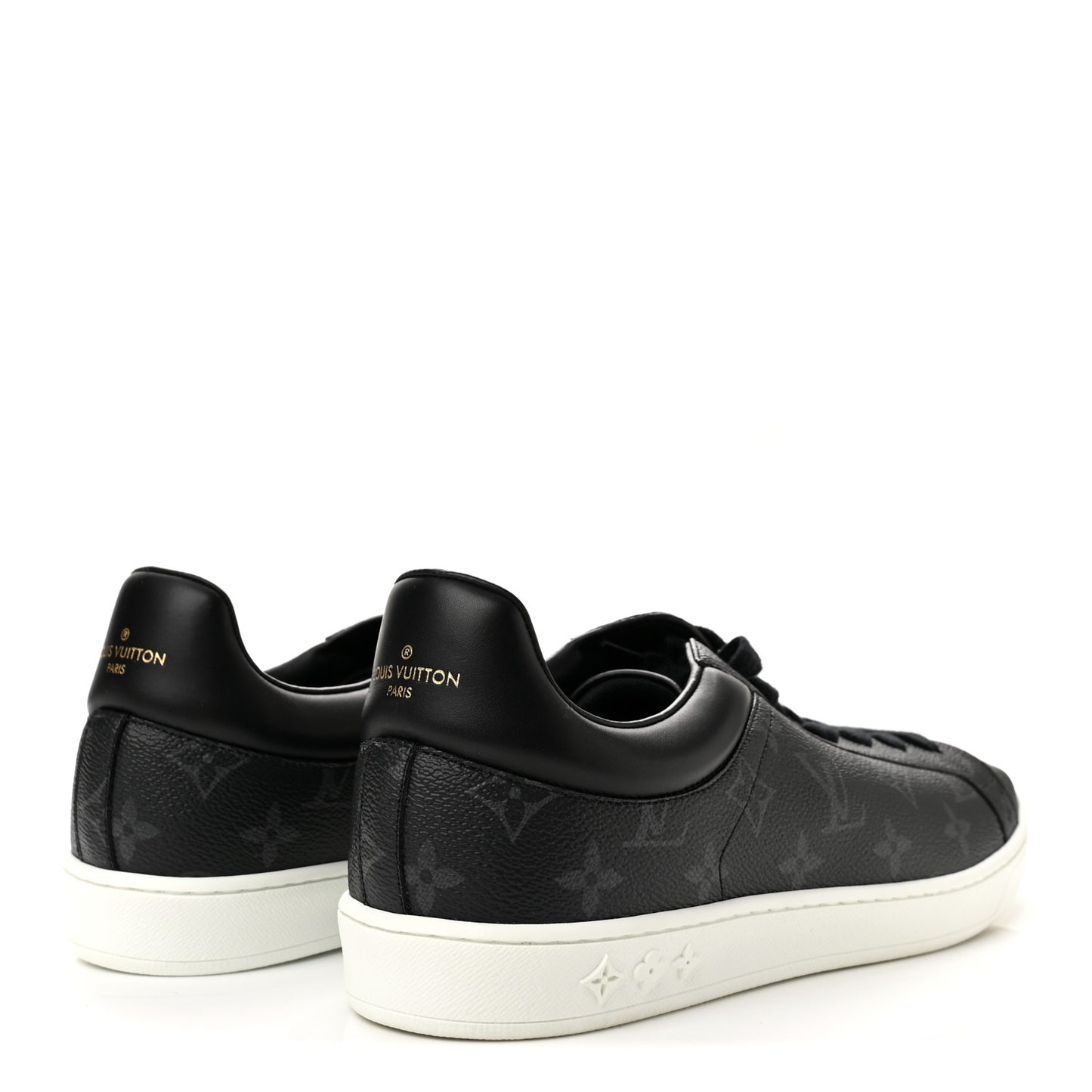 Calfskin Monogram Eclipse Luxembourg Sneakers 10 Black