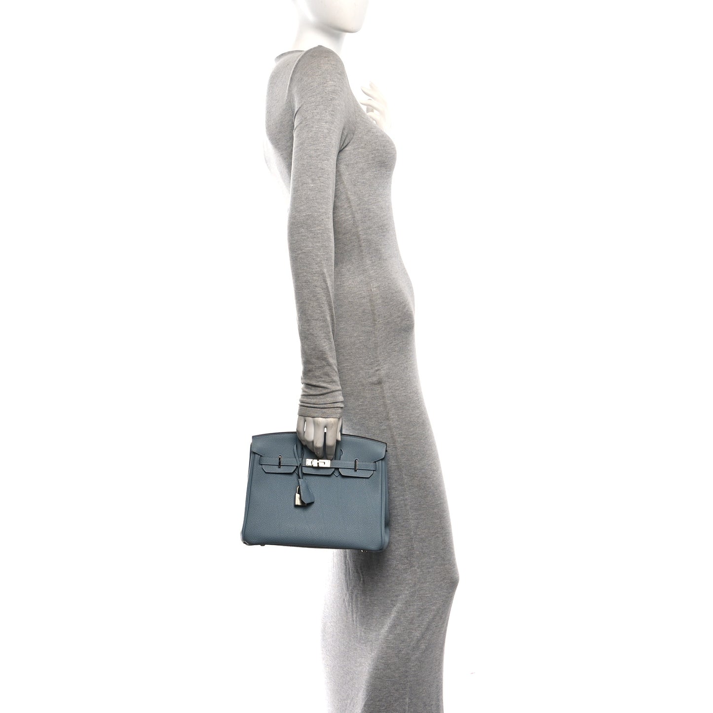 Togo Verso Birkin 25 Bleu Lin Chai