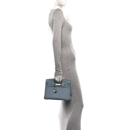 Hermes Togo Verso Birkin 25 Bleu Lin Chai 2 of 10