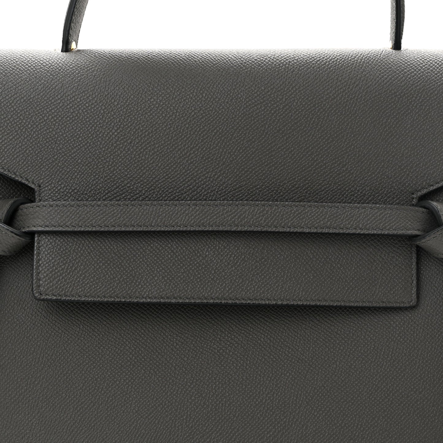 Grained Calfskin Mini Belt Bag Grey