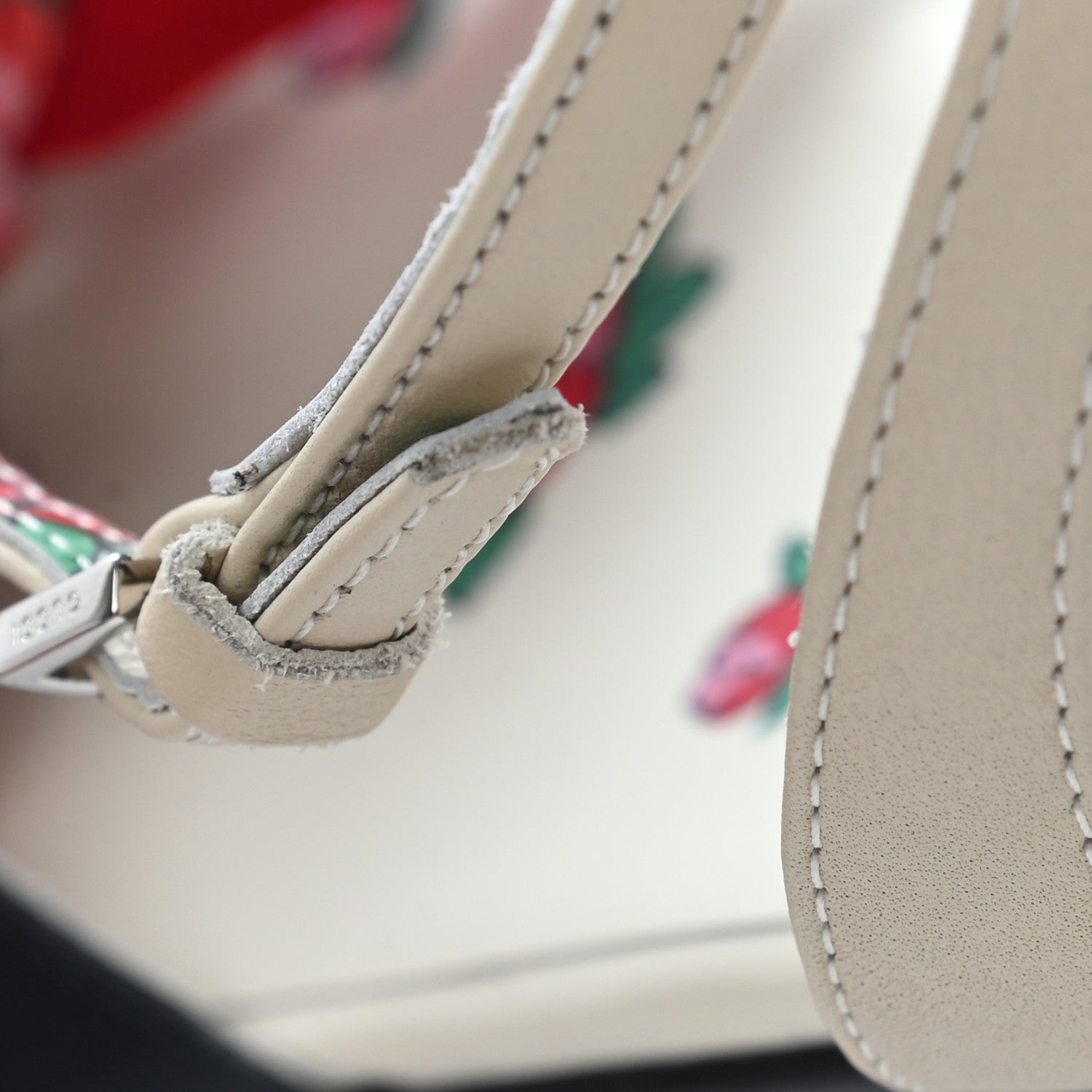 Gucci Calfskin Web Bow Children's Sandals 35 White 7 of 11