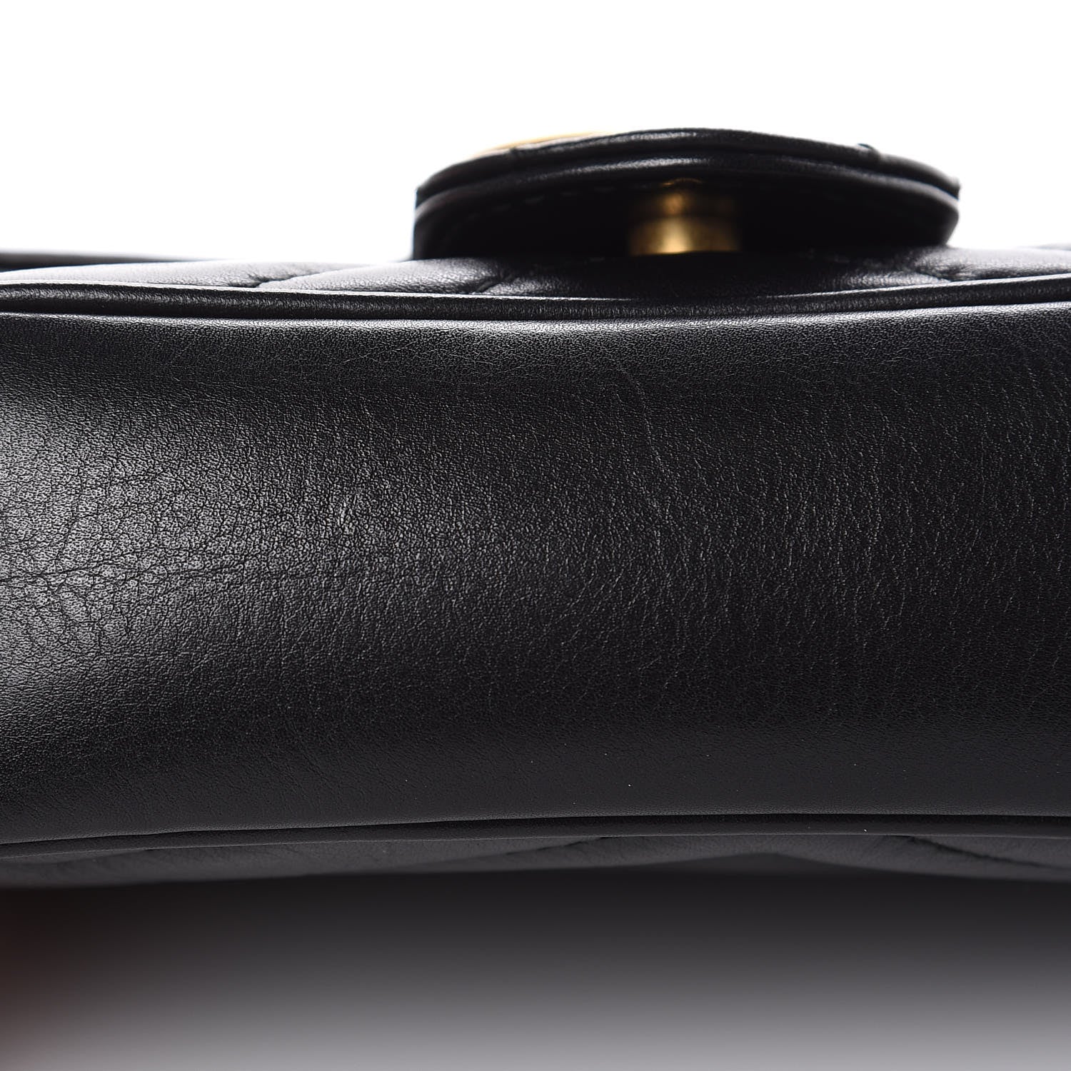 Gucci Calfskin Matelasse Super Mini GG Marmont Shoulder Bag Black 11 of 15