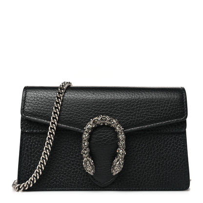 Gucci Calfskin Super Mini Dionysus Shoulder Bag Black 1 of 8