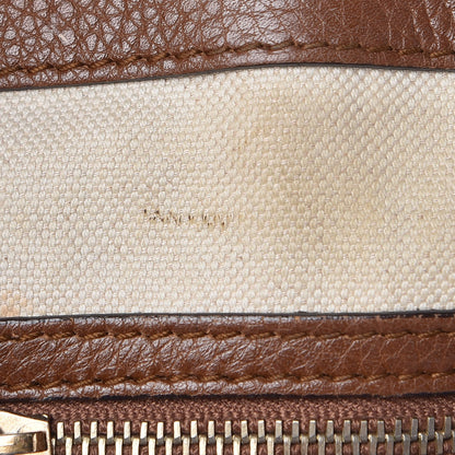 Gucci Monogram Cellarius Calfskin Medium Bella Tote Beige Ebony Cuir 8 of 20