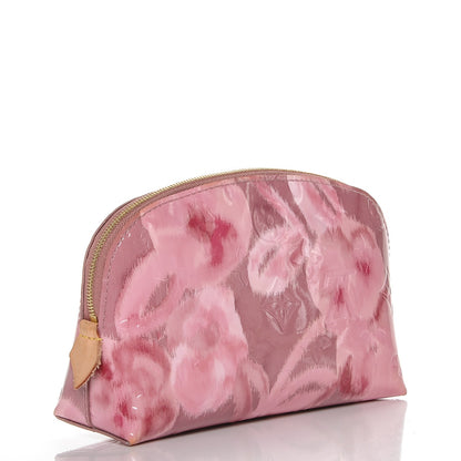 Louis Vuitton Vernis Ikat Cosmetic Pouch Rose Velours 3 of 6