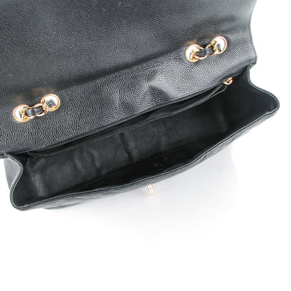 Chanel Caviar Quilted Jumbo Single Flap Black 6 of 8