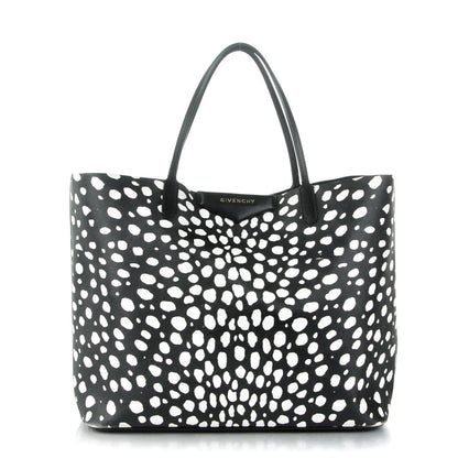 Givenchy Coated Canvas Dots Print Large Antigona Tote Black White 1 of 11