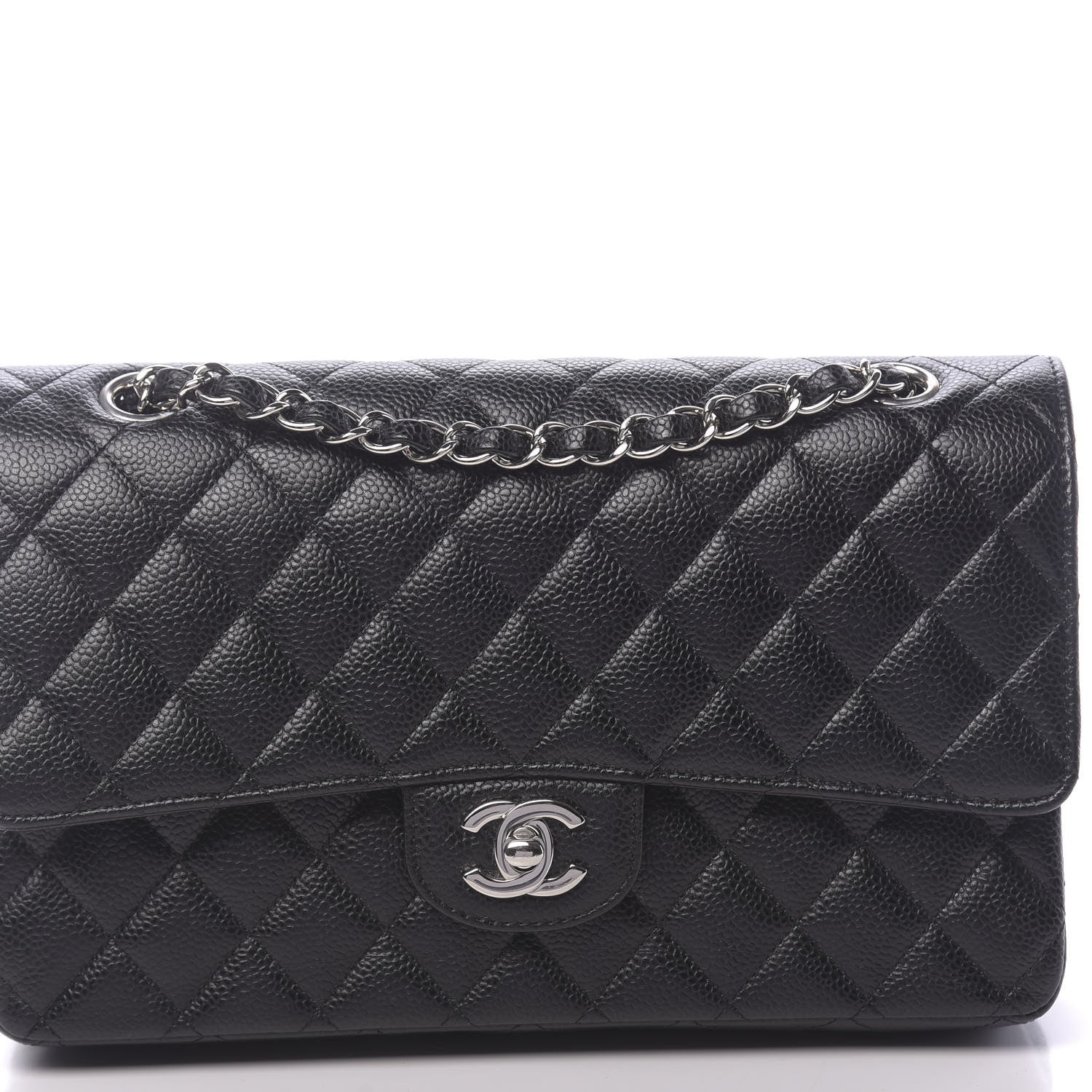 Chanel Caviar Quilted Medium Double Flap Black 11 of 12
