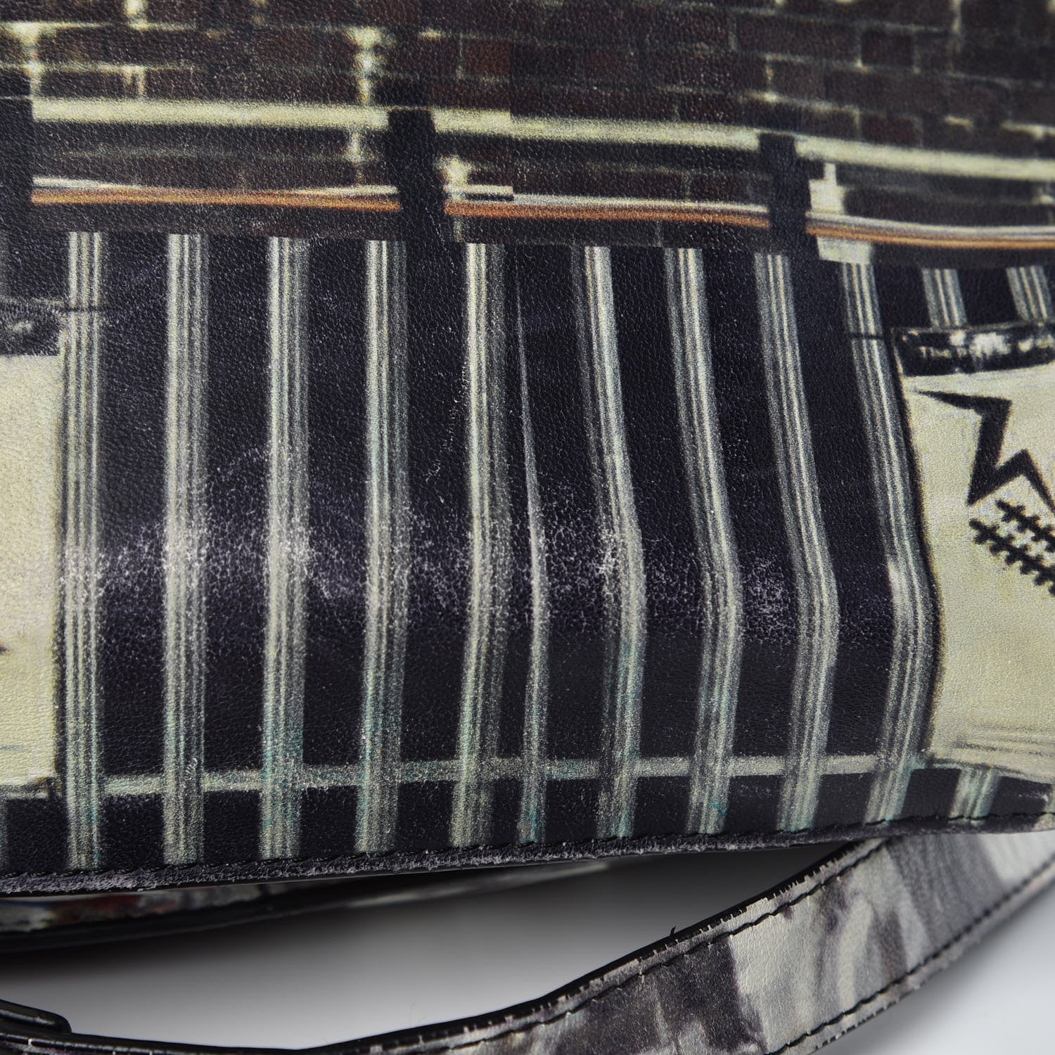 Proenza Schouler Calfskin PS1 Gotham Print Medium Satchel Fence Bike Ice 15 of 19