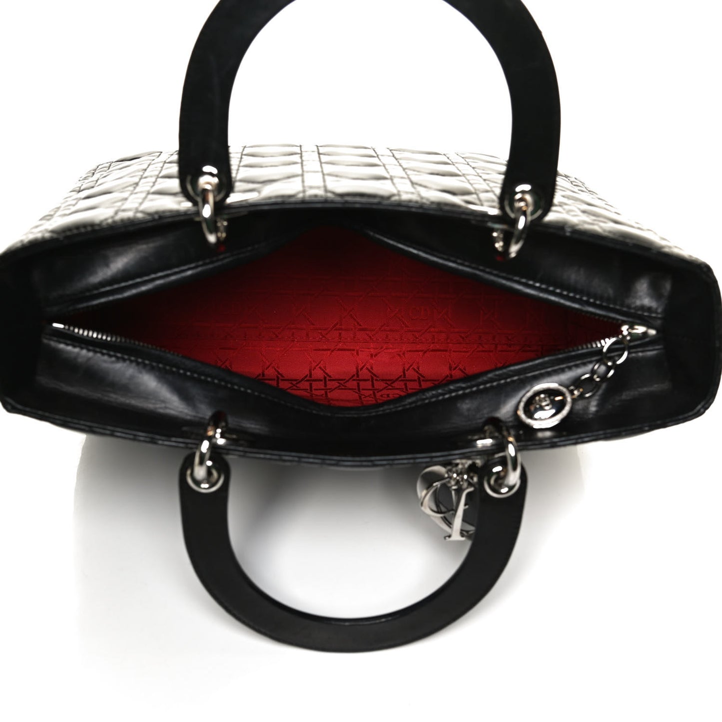 Lambskin Cannage Large Lady Dior Black