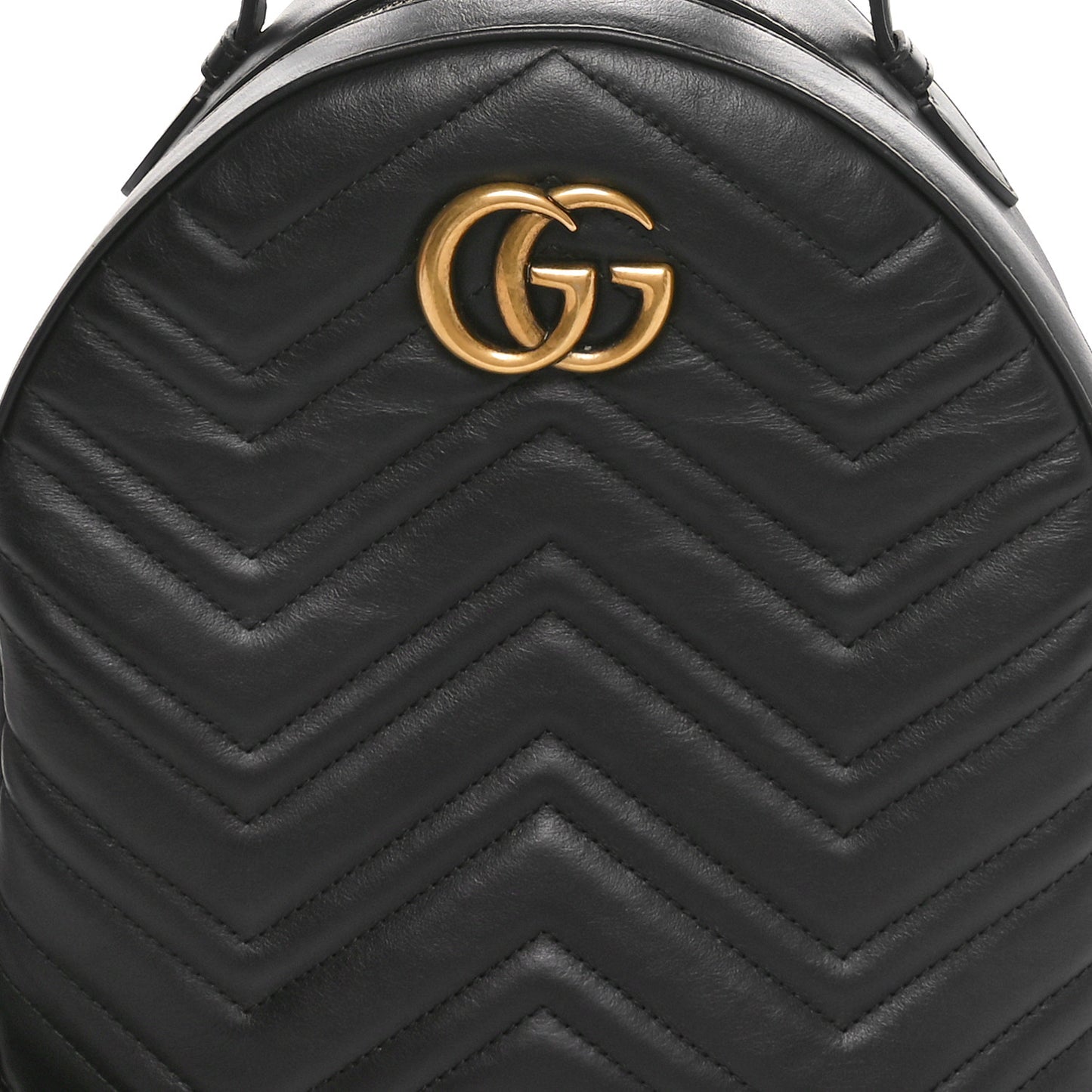 Calfskin Matelasse GG Marmont Dome Backpack Black