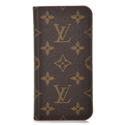 Louis Vuitton Monogram iPhone X Folio Case Rose Pop 1 of 9