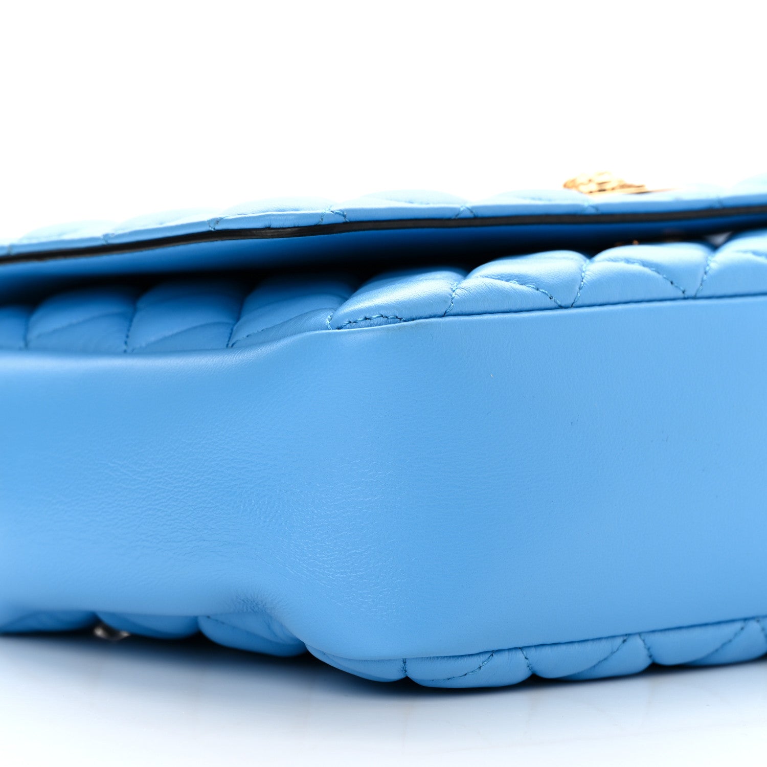 Versace Nappa Quilted Medusa Chain Crossbody Blue 8 of 12
