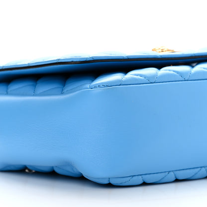 Versace Nappa Quilted Medusa Chain Crossbody Blue 8 of 12