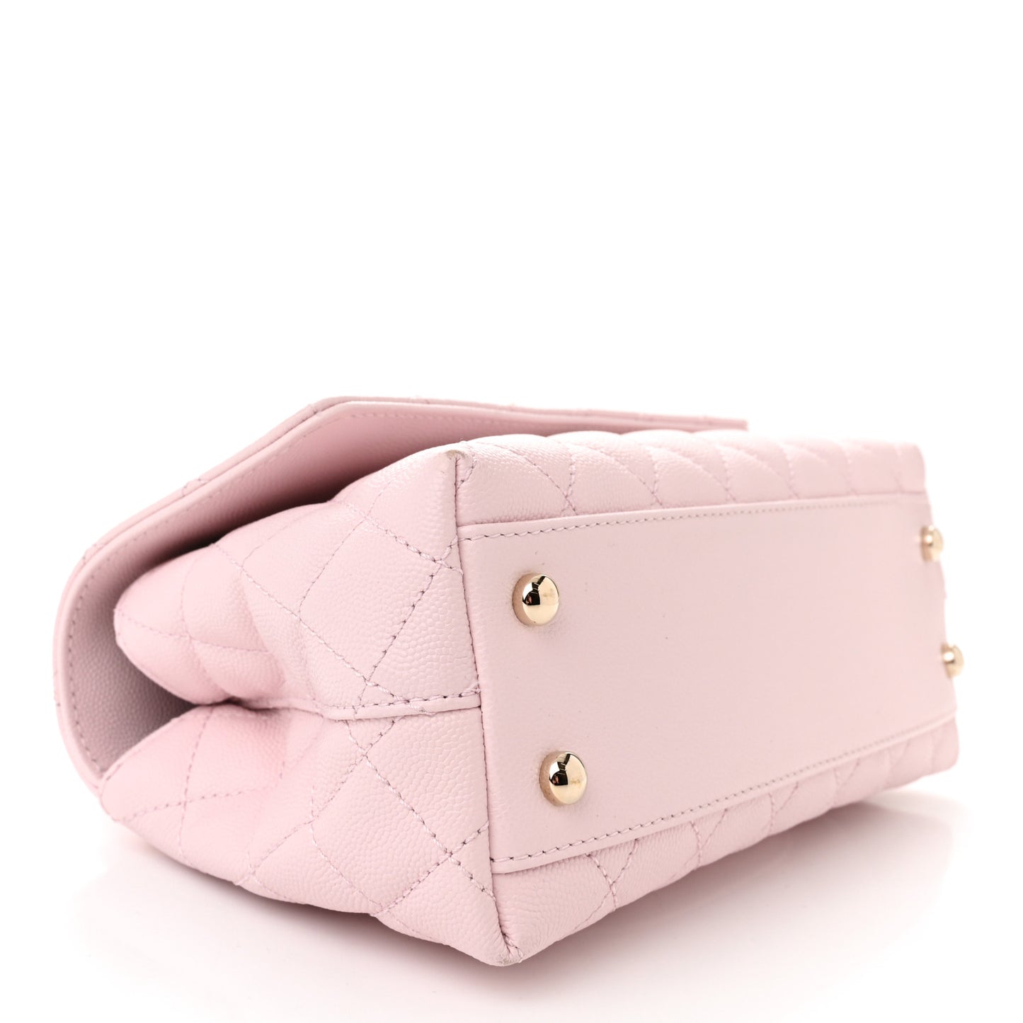 Caviar Quilted Mini Coco Handle Flap Light Pink