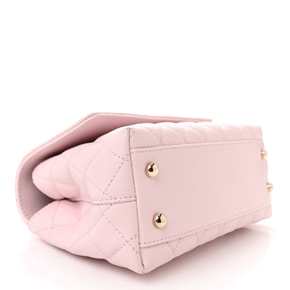 Chanel Caviar Quilted Mini Coco Handle Flap Light Pink 4 of 11