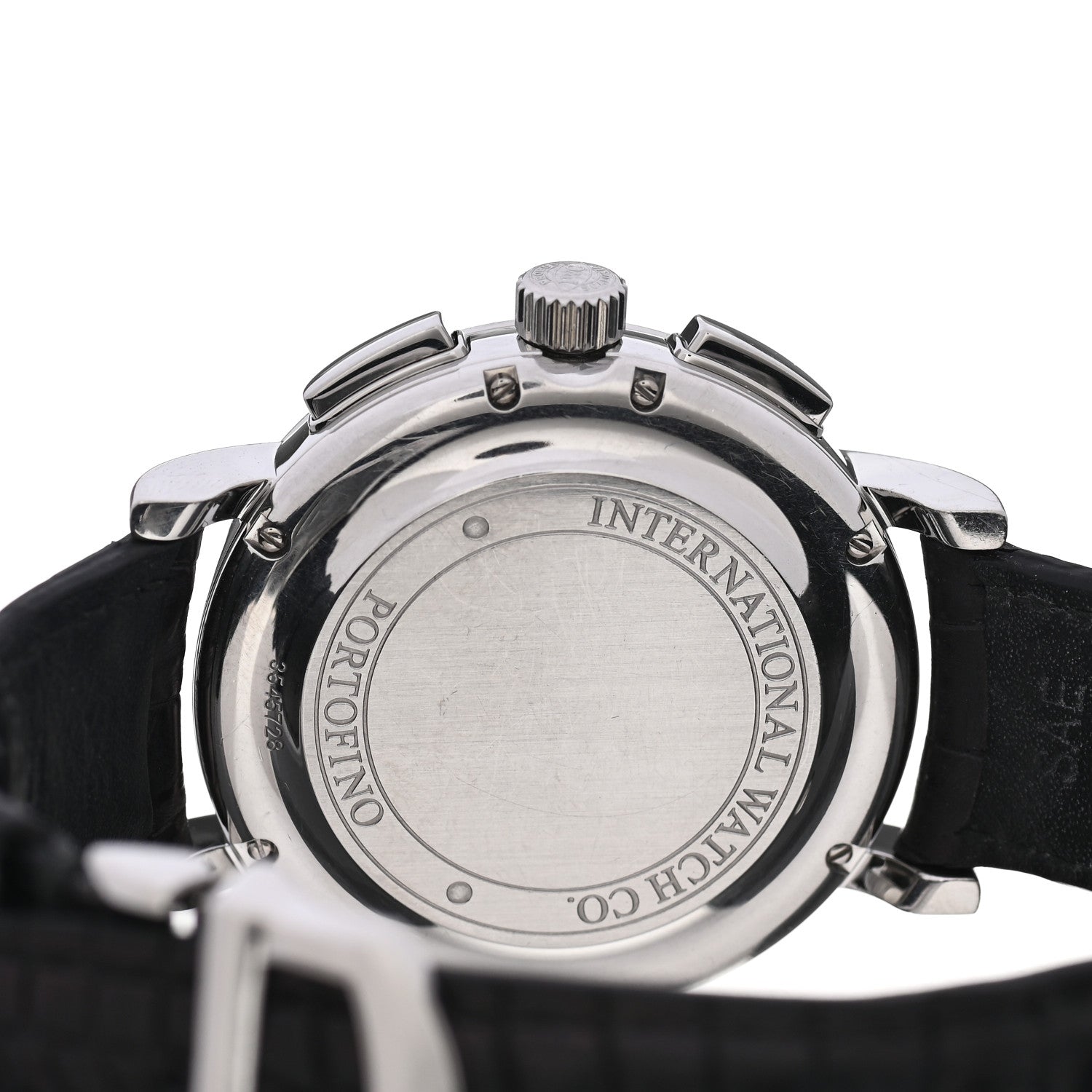 IWC Stainless Steel Alligator 41mm Portofino Chronograph Automatic Watch Blue IW378303 4 of 4