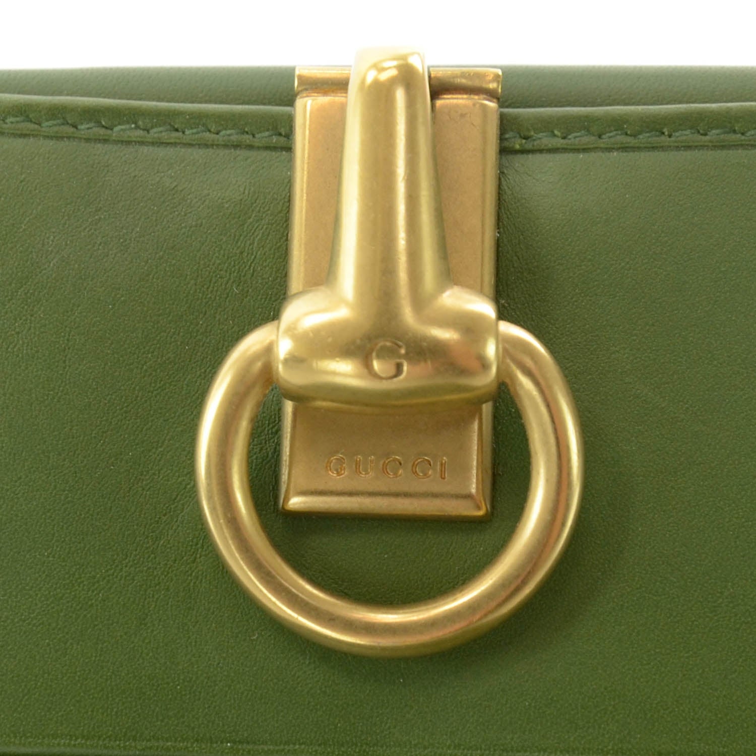 Gucci Leather Horsebit Compact Wallet Green 7 of 8