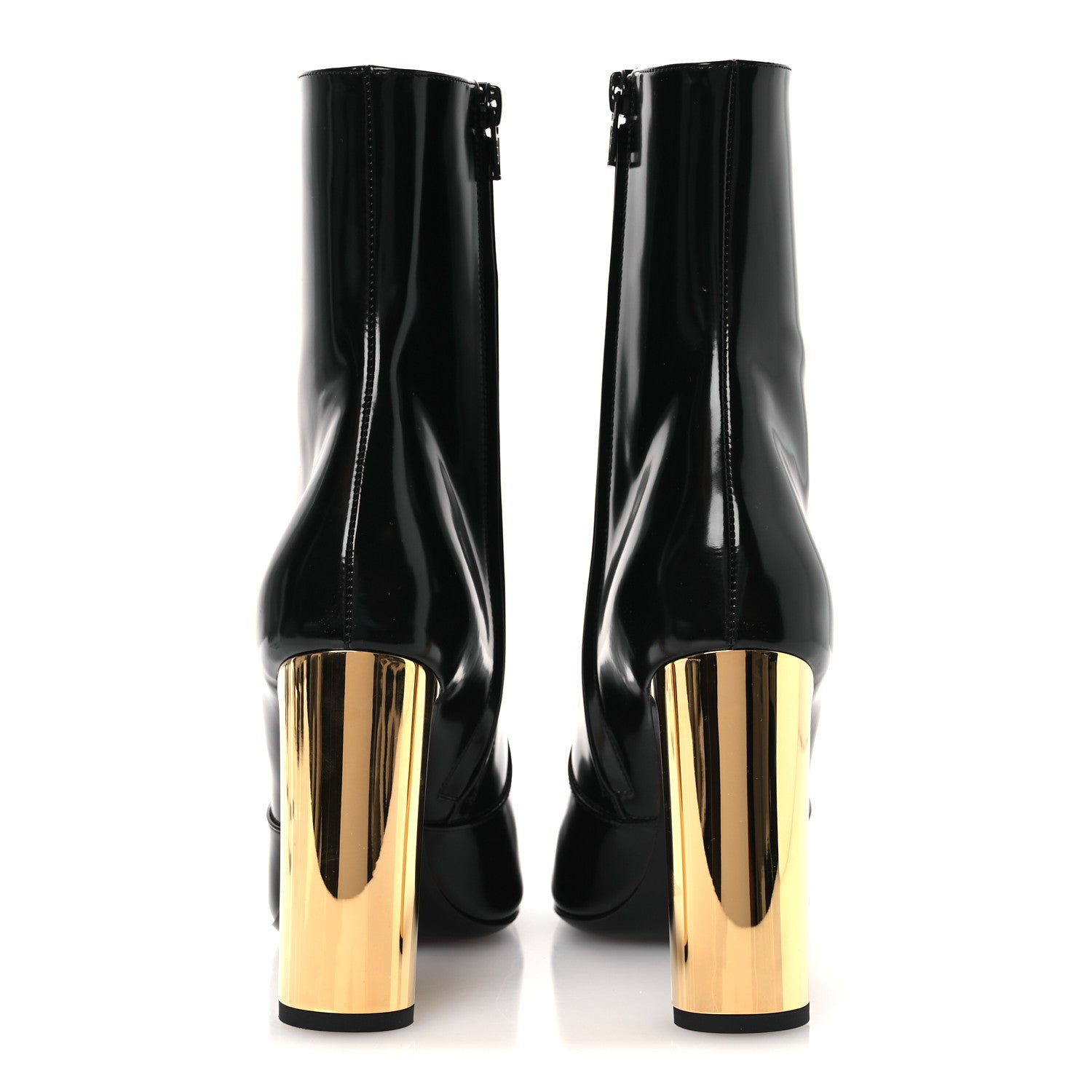 Saint Laurent Vitello Marilyn Auteuil 105 Ankle Zip Boots 37.5 Black 6 of 11
