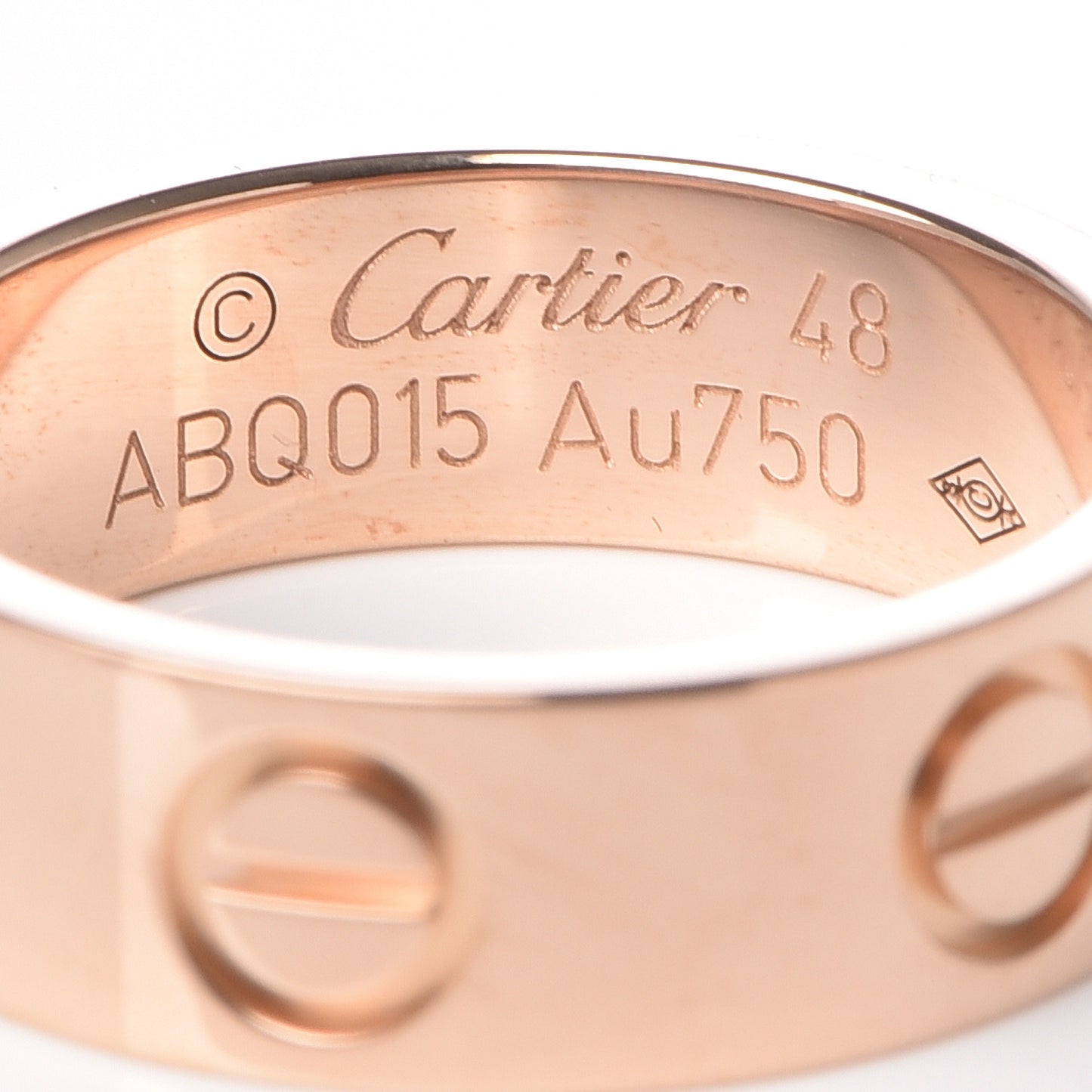 18K Pink Gold 5.5mm LOVE Ring 48 4.5