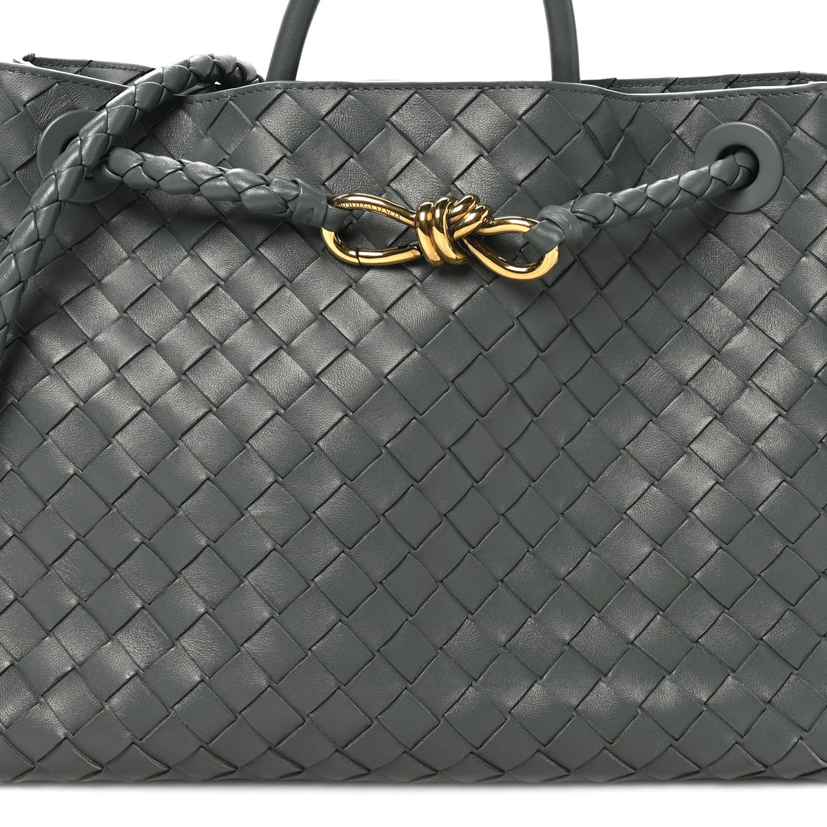 Bottega Veneta Nappa Intrecciato Medium Andiamo Shoulder Bag Aloe 7 of 9