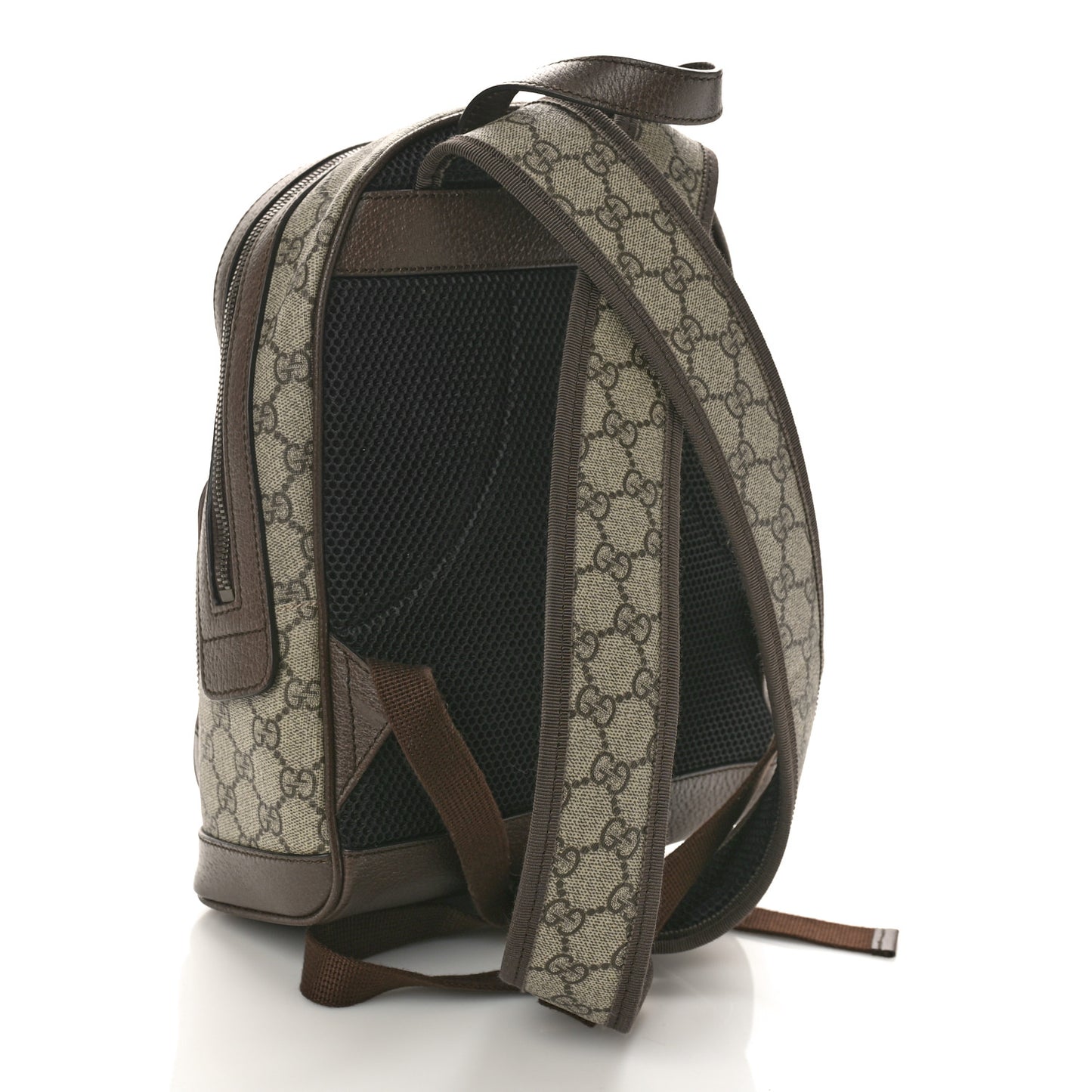 GG Supreme Monogram Calfskin Web Small Ophidia Day Backpack Beige Ebony New Acero