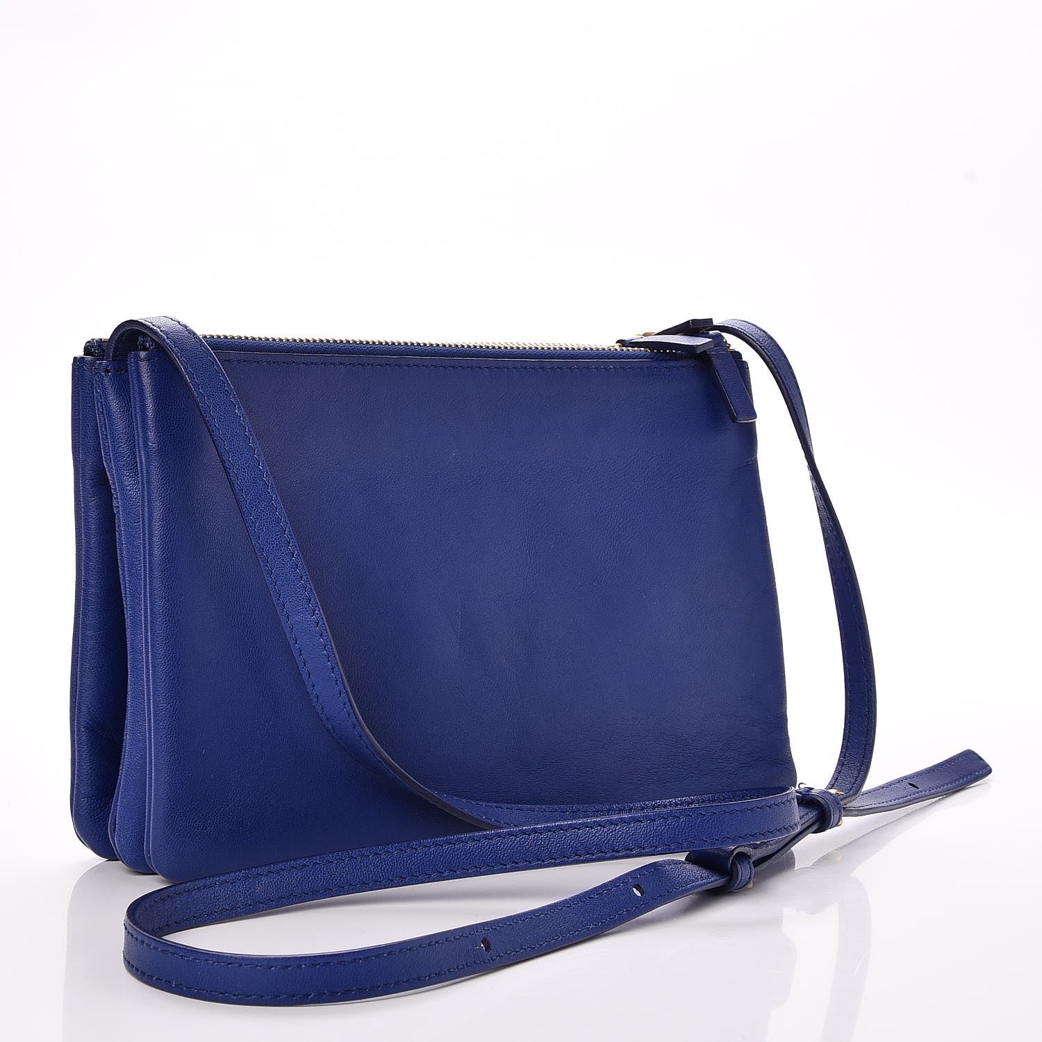 Celine Lambskin Small Trio Crossbody Bag Indigo 3 of 9