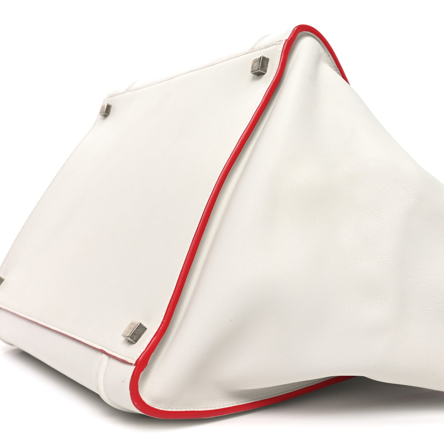 Smooth Calfskin Medium Phantom Luggage White