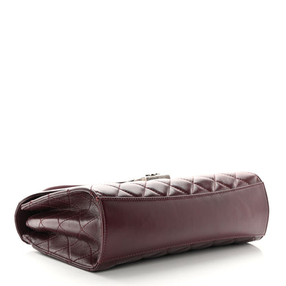 Chanel Calfskin Quilted Mad About Quilting Medium Flap Burgundy 4 of 13