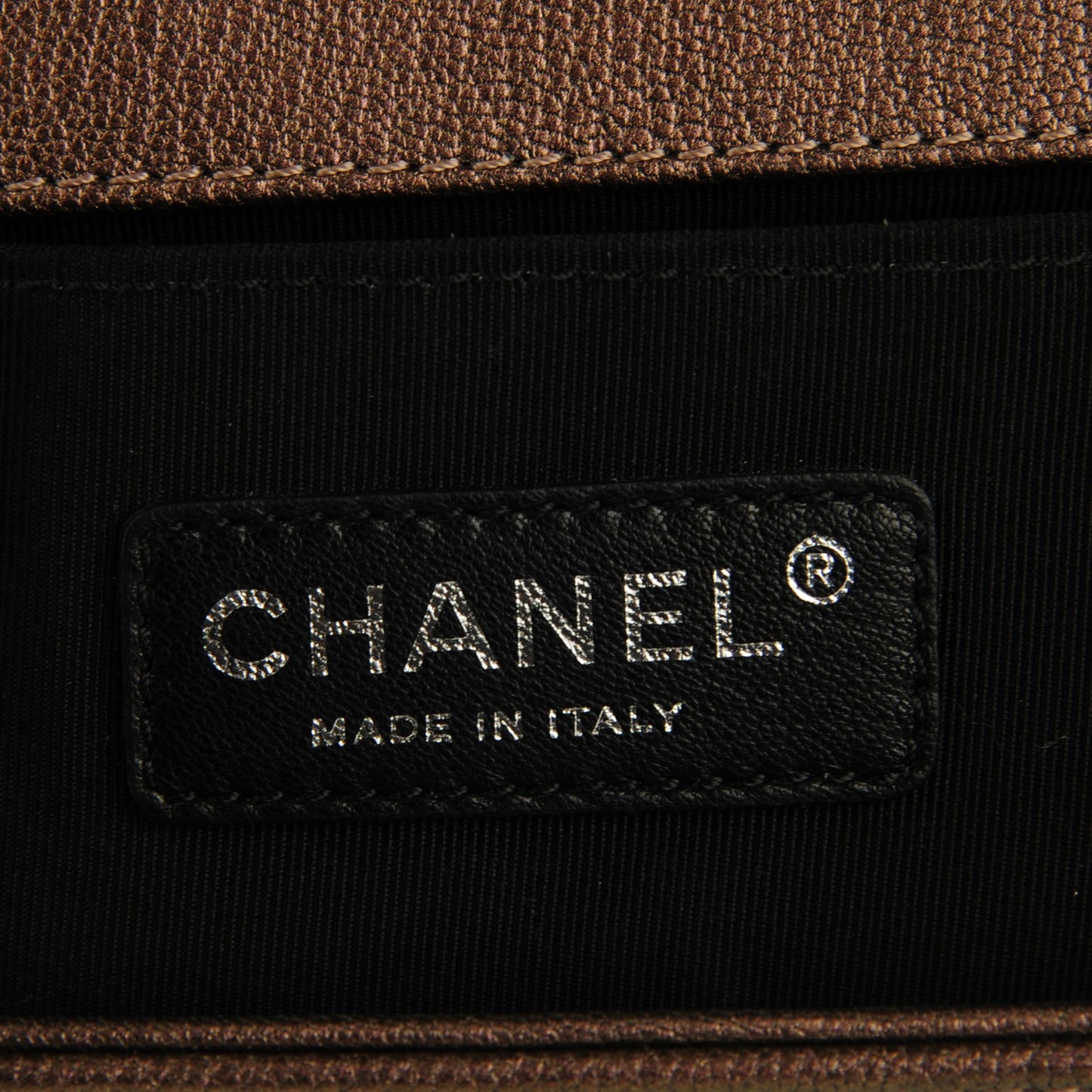 Iridescent Goatskin Quilted Medium Boy Flap Dark Gold