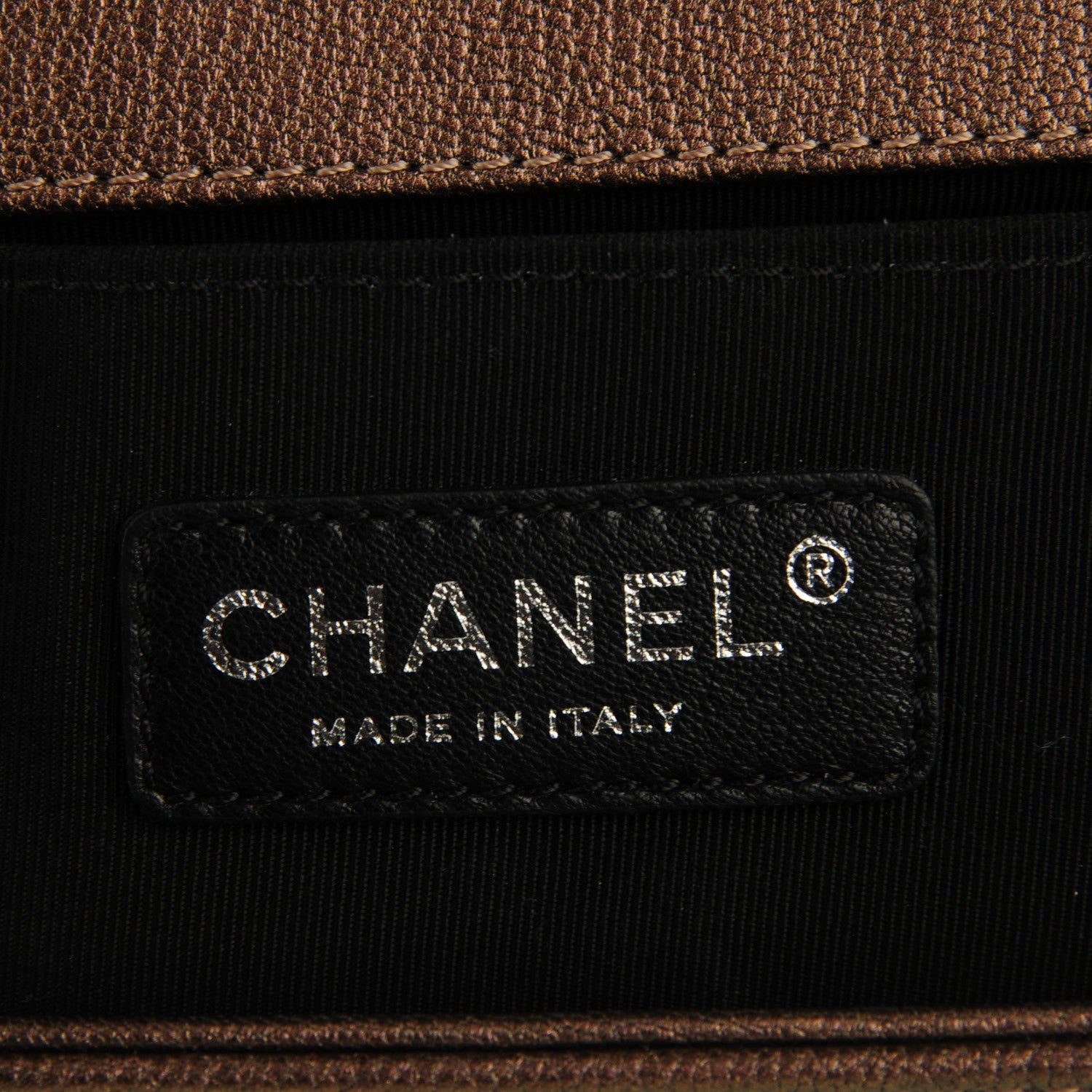 Chanel Iridescent Goatskin Quilted Medium Boy Flap Dark Gold 7 of 7