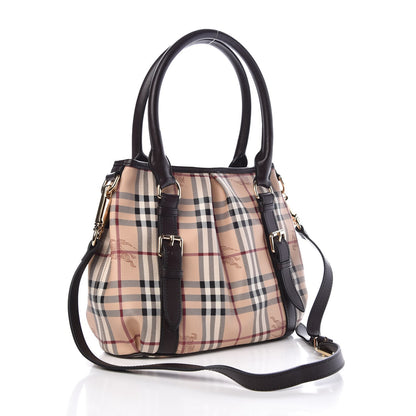 Burberry Haymarket Check Small Northfield Tote Chocolate 4 of 10